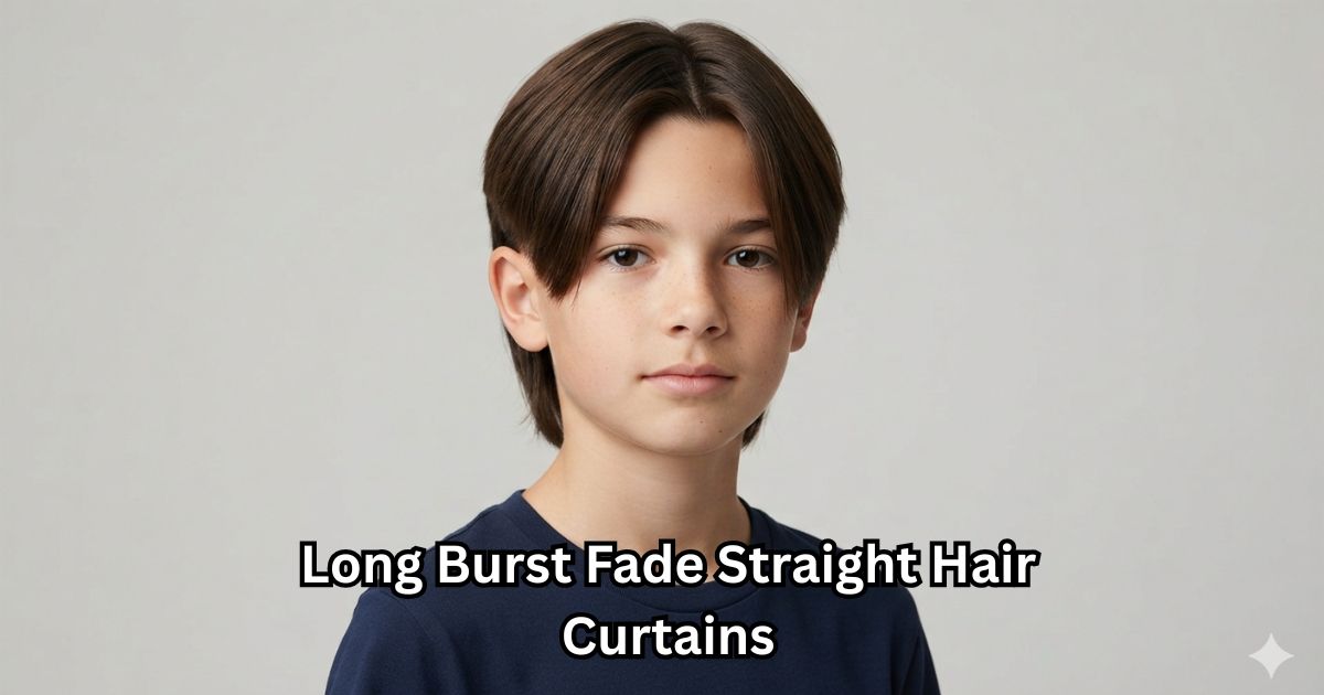 13. Long Burst Fade Straight Hair Curtains