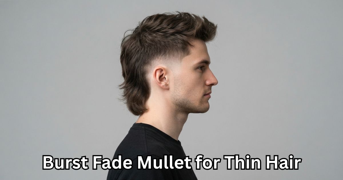 25. Burst Fade Mullet for Thin Hair