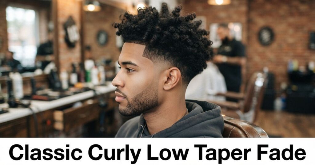 Classic Curly Low Taper Fade