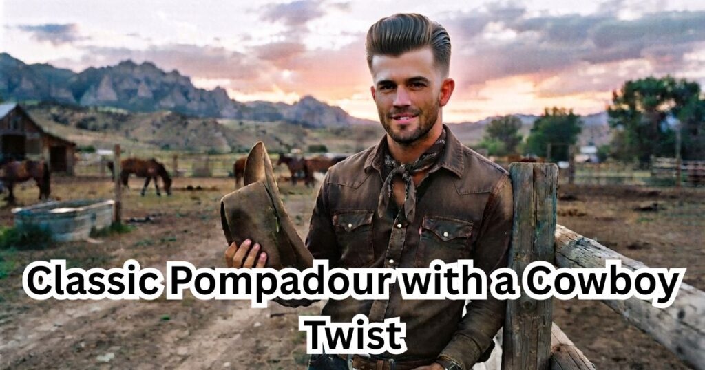 Classic Pompadour with a Cowboy Twist
