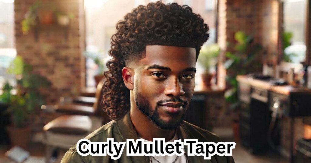 Curly Mullet Taper