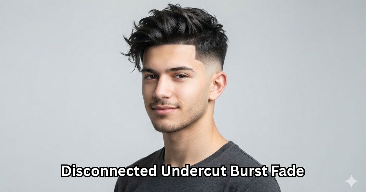 18. Disconnected Undercut Burst Fade