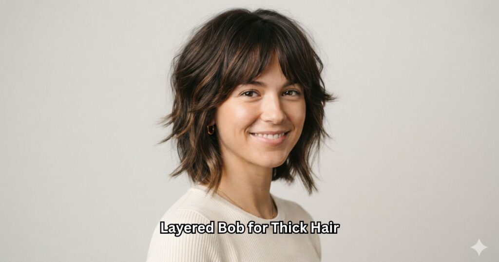 Layered Bob for Thick Hair