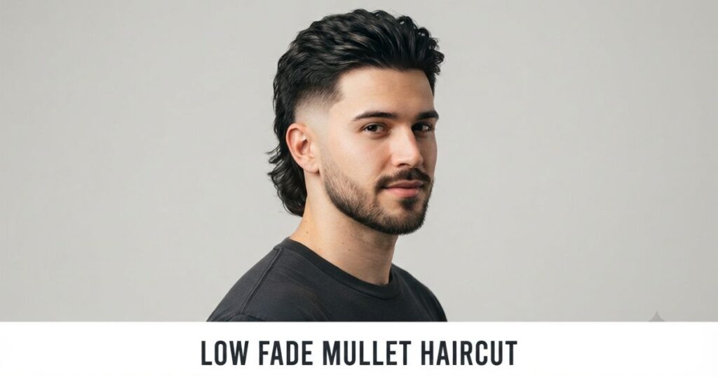 1) Low Fade Mullet Haircut