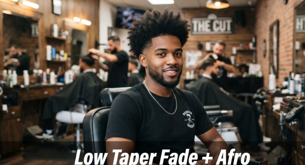 Low Taper Fade + Afro