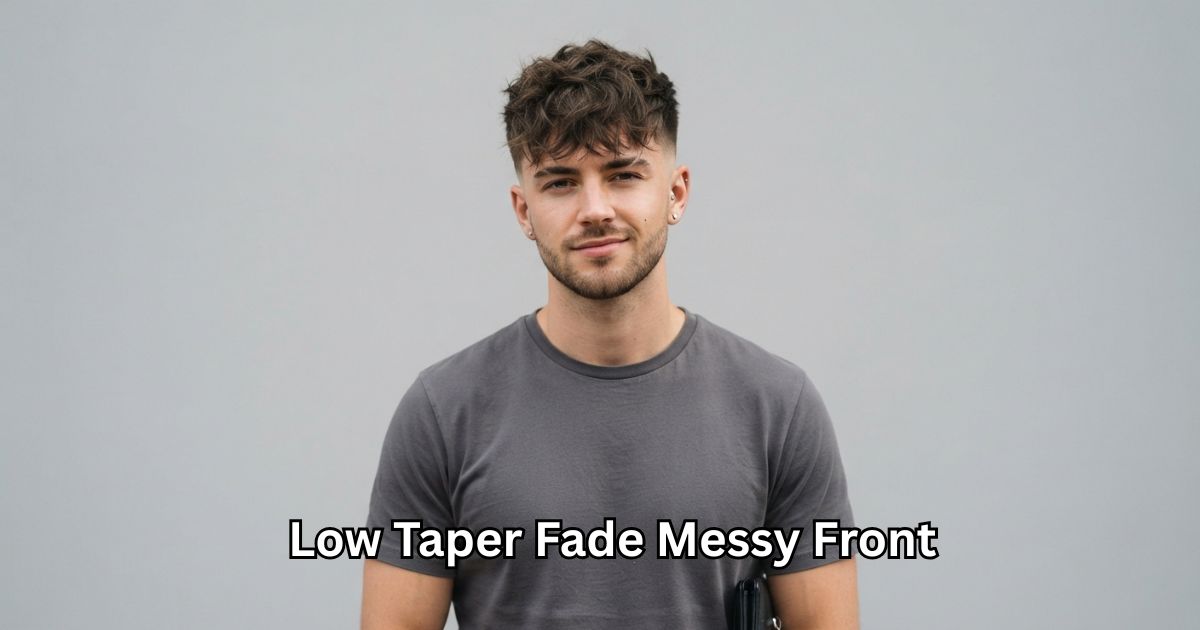 Low Taper Fade Messy Front