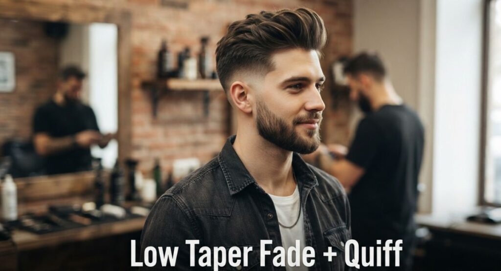 Low Taper Fade + Quiff