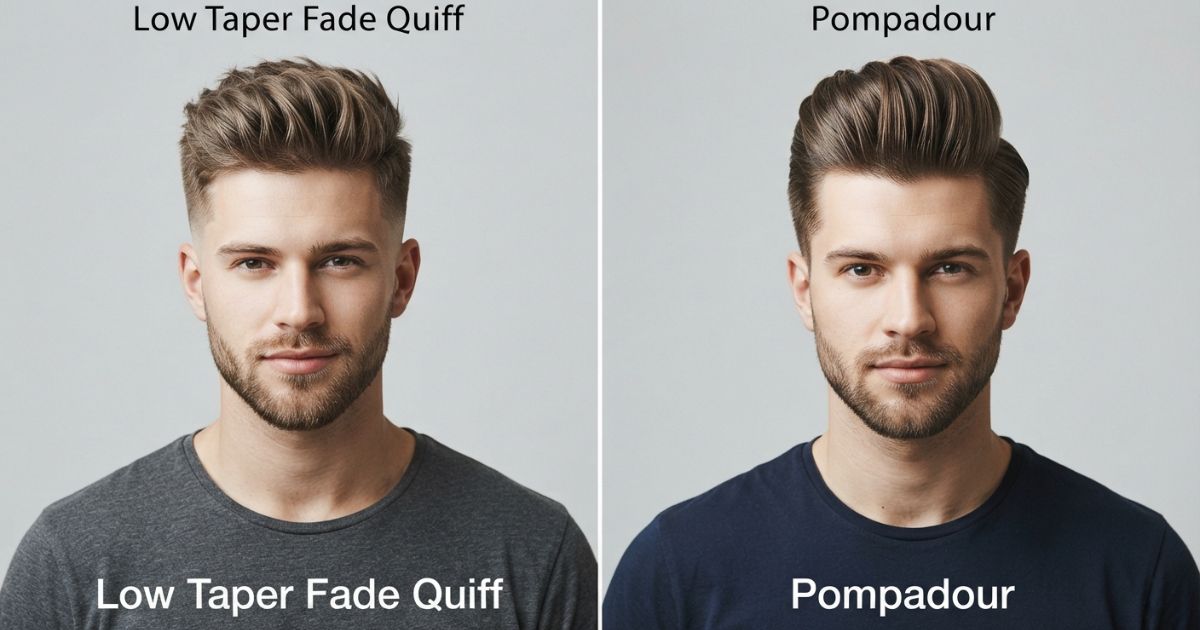 Low Taper Fade Quiff vs Pompadour