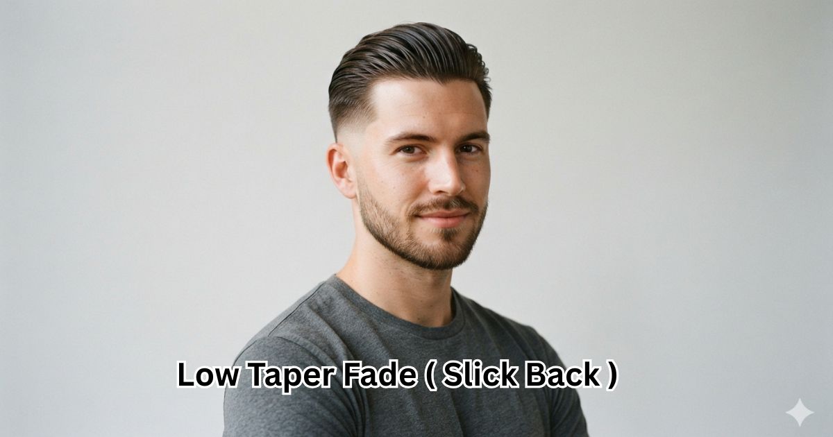 Low Taper Fade ( Slick Back )