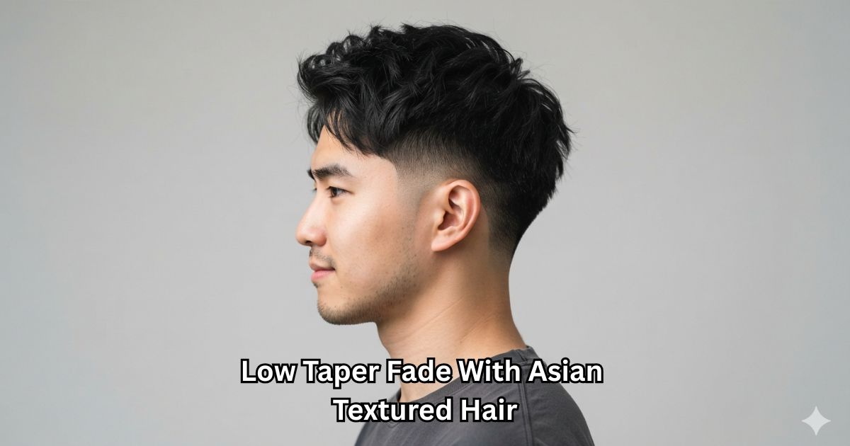 Low Taper Fade With Asian Textured Hair
