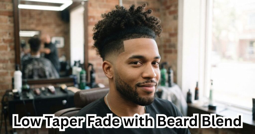 Low Taper Fade with Beard Blend