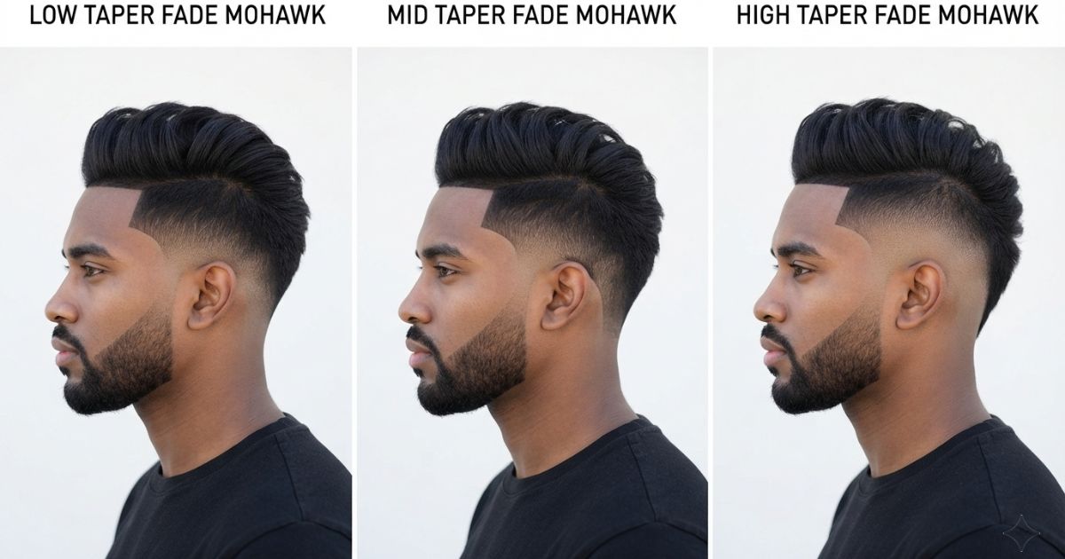 Low vs Mid vs High Taper Fade Mohawk
