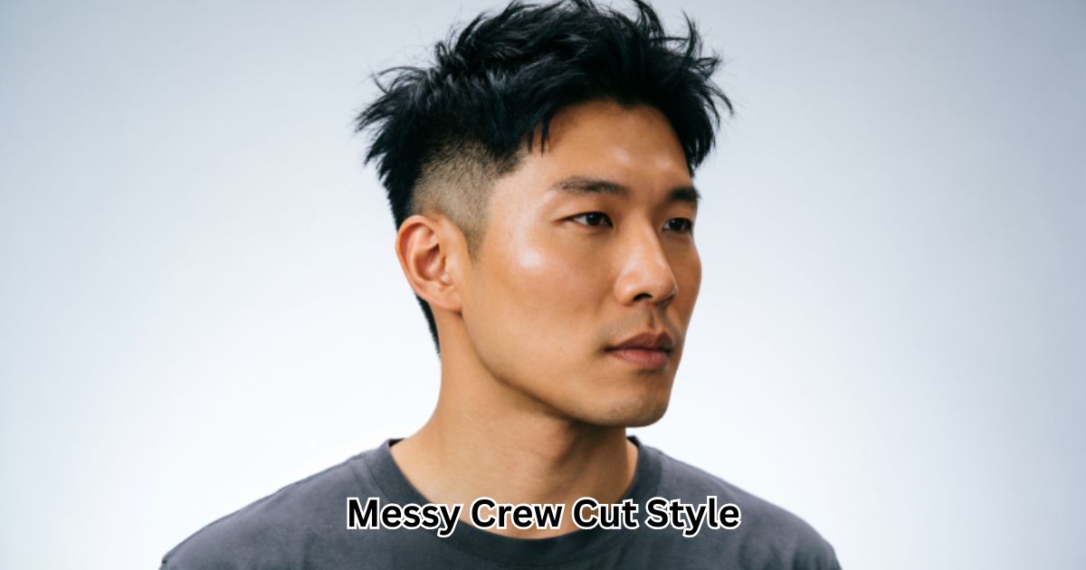 Messy Crew Cut Style