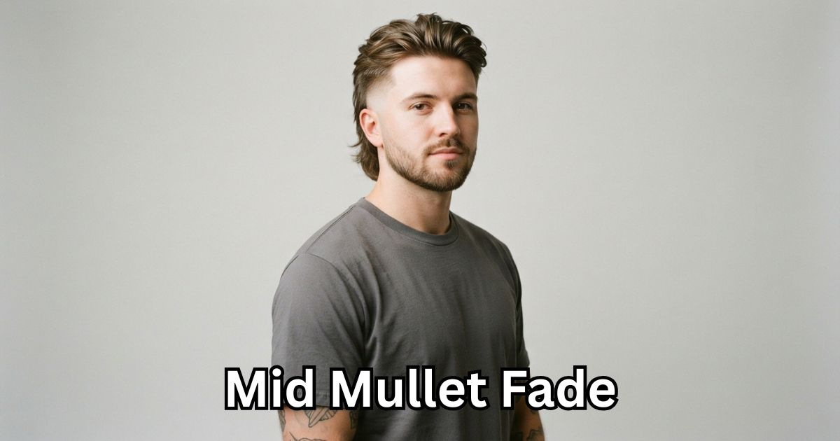 12) Mid Mullet Fade