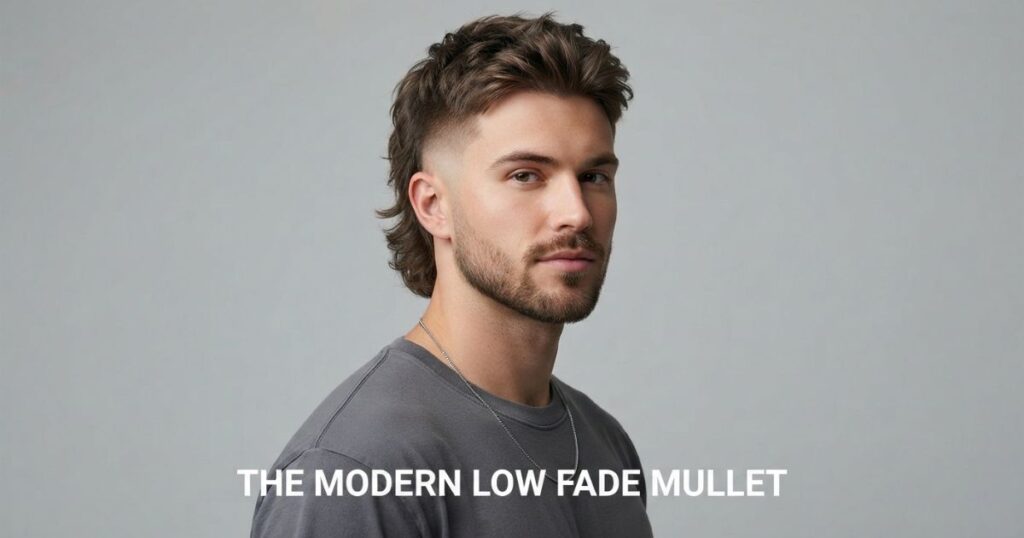 3) Modern Mullet Low Fade