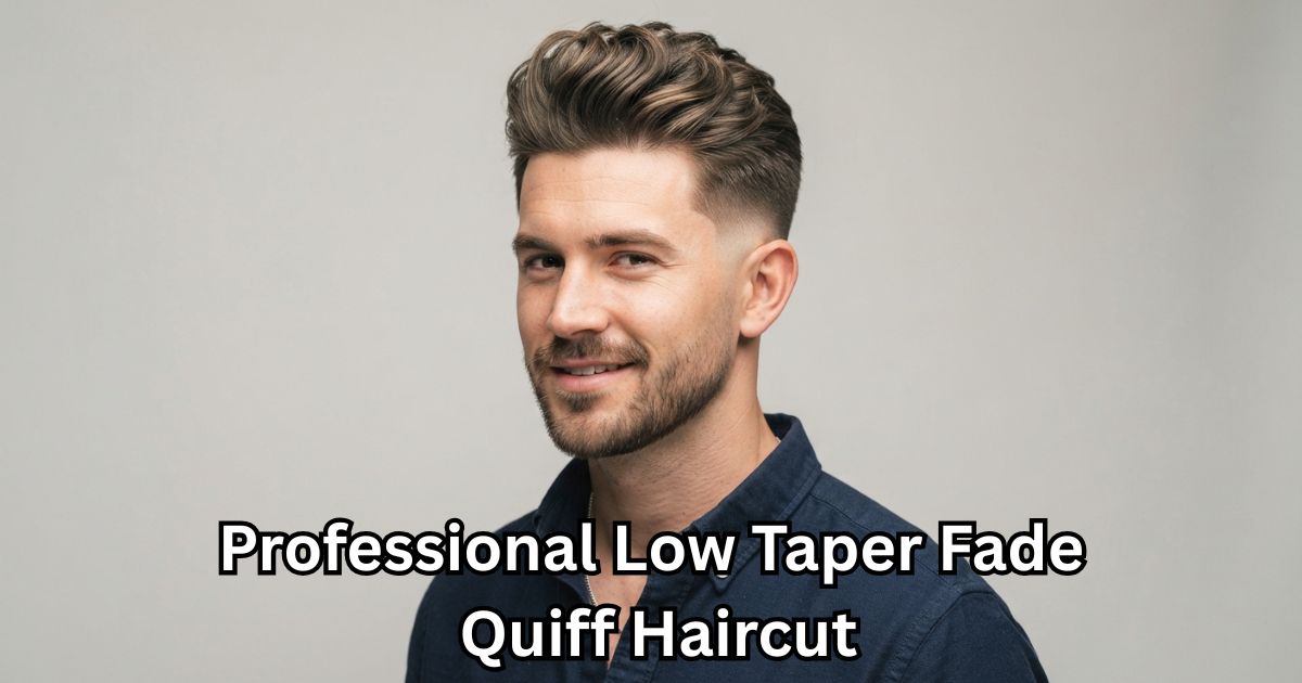 Professional Low Taper Fade Quiff Haircut