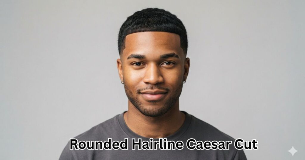 Rounded Hairline Caesar Cut