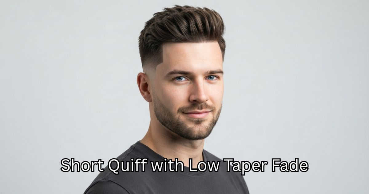 Short Quiff with Low Taper Fade
