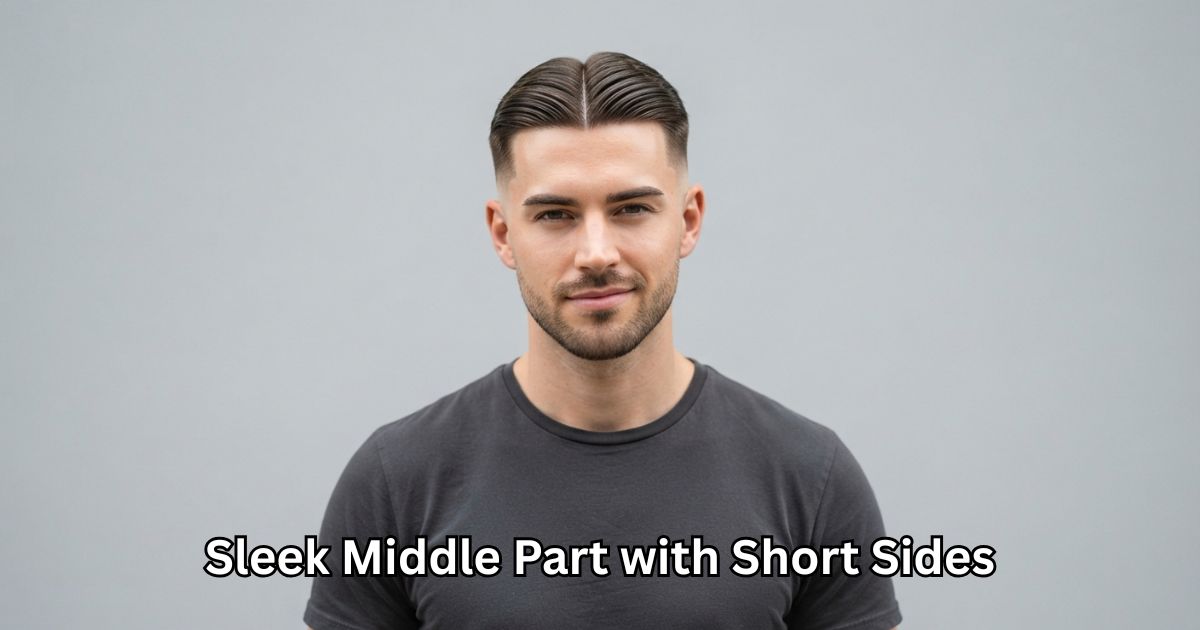 Sleek Middle Part with Short Sides