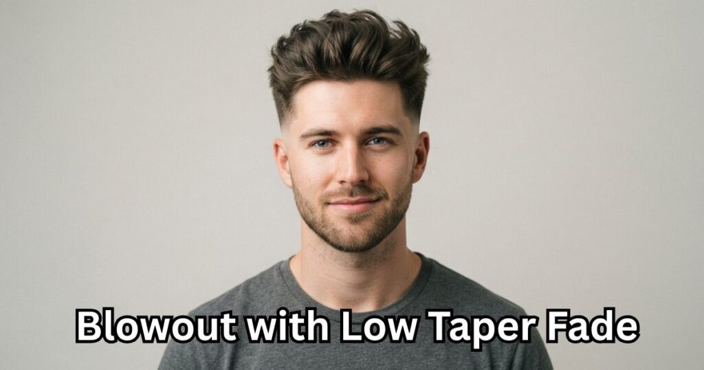 Blowout with Low Taper Fade