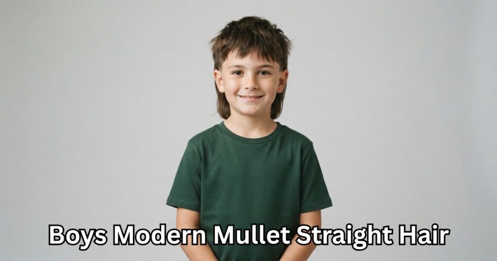 Boys Modern Mullet Straight Hair