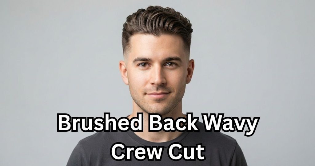 Brushed Back Wavy Crew Cut