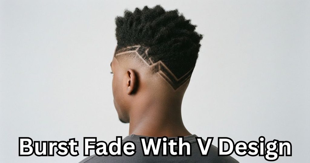 Burst Fade With V Design