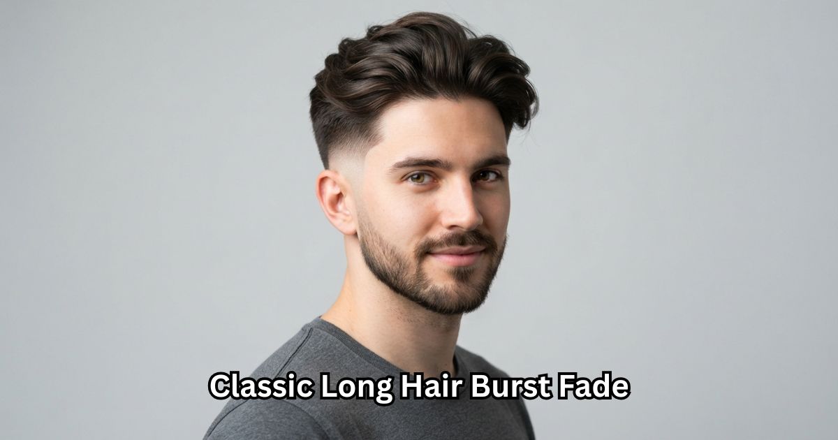  Classic Long Hair Burst Fade