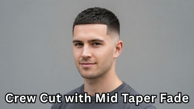 Crew Cut with Mid Taper Fade