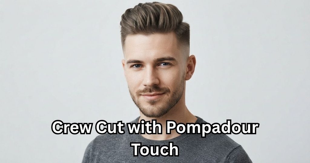 Crew Cut with Pompadour Touch