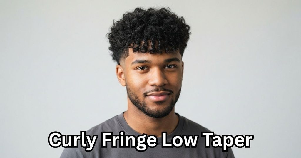 Curly Fringe Low Taper