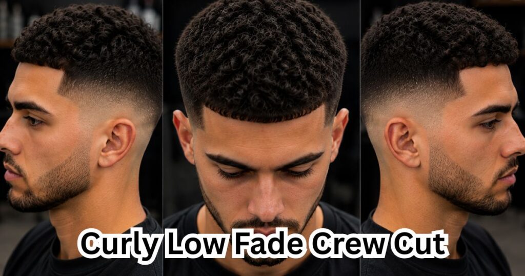 Curly Low Fade Crew Cut