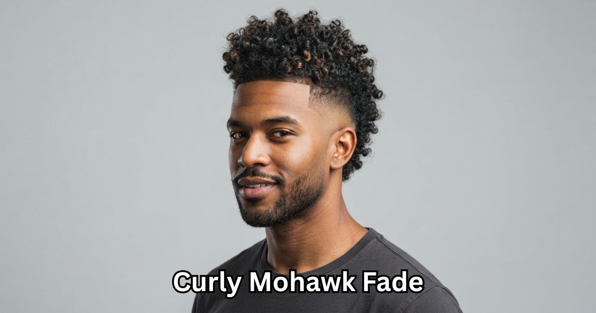 Curly Mohawk Fade