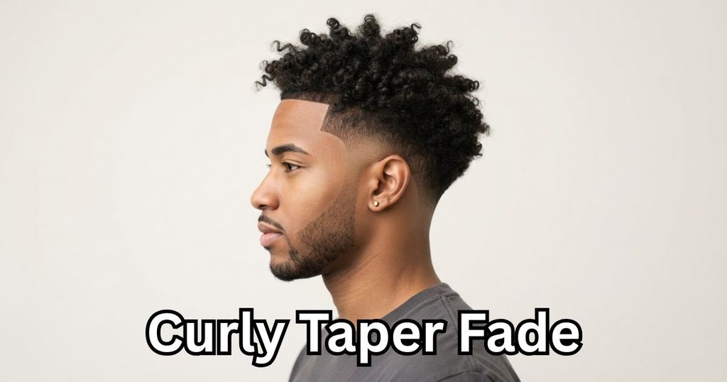 Curly Taper Fade
