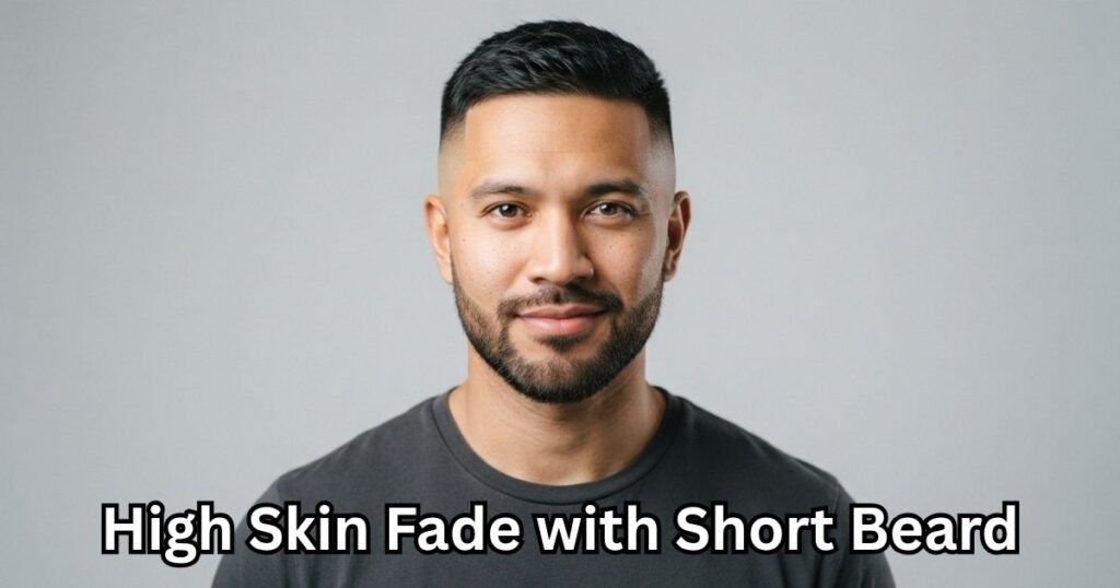 High Skin Fade with Short Beard