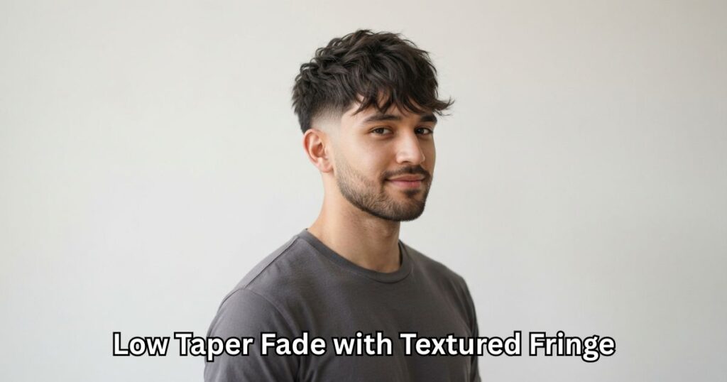 Low Taper Fade with Textured Fringe