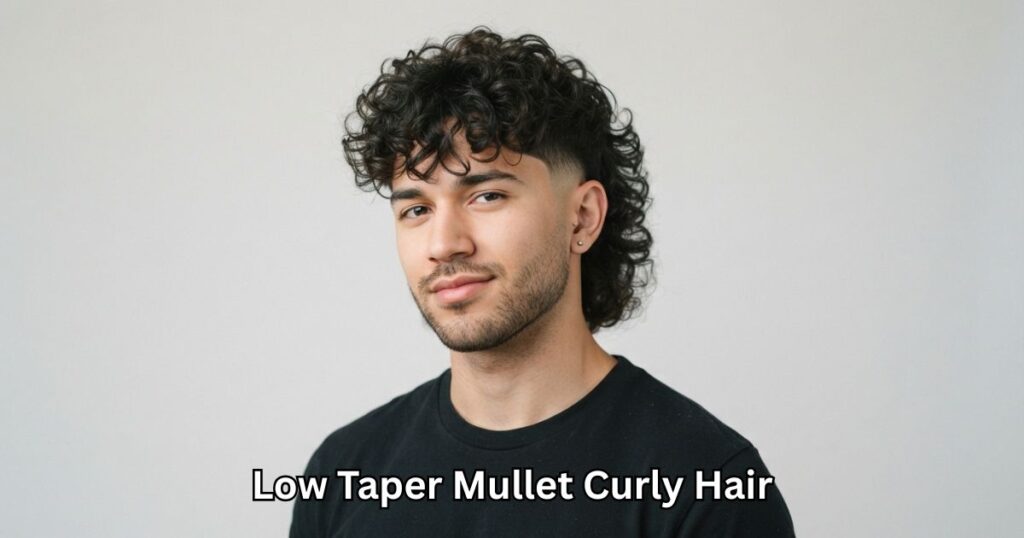 Low Taper Mullet Curly Hair