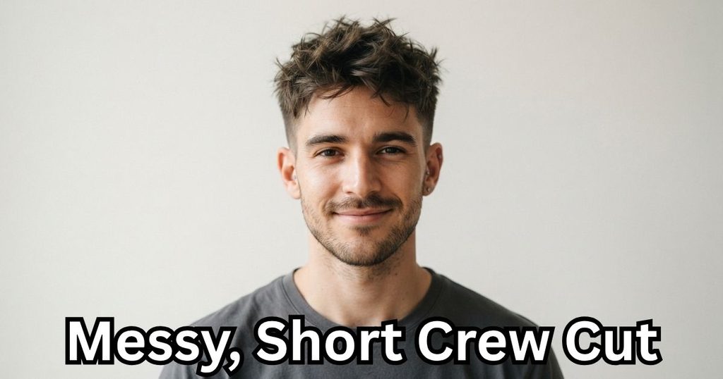 Brushed Back Wavy Crew Cut