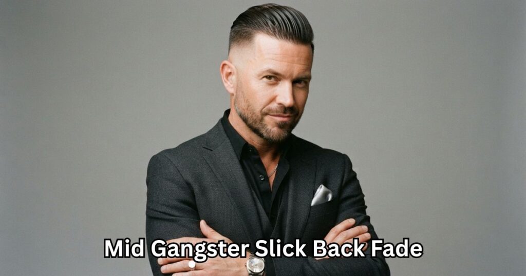 Mid Gangster Slick Back Fade