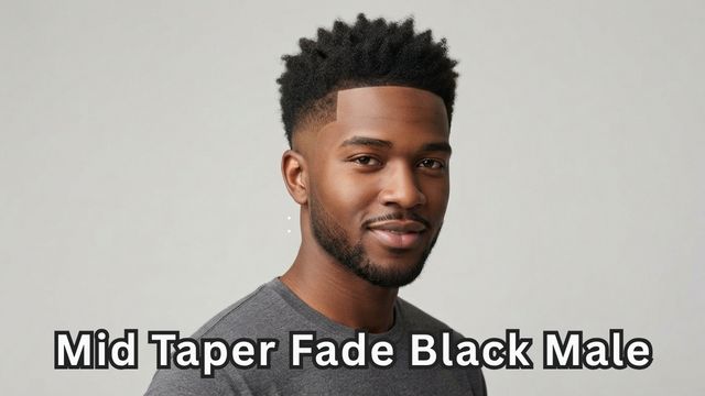 Mid Taper Fade Black Male