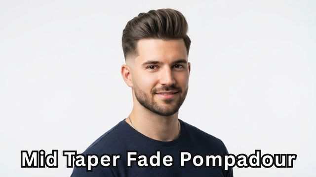  Mid Taper Fade Pompadour