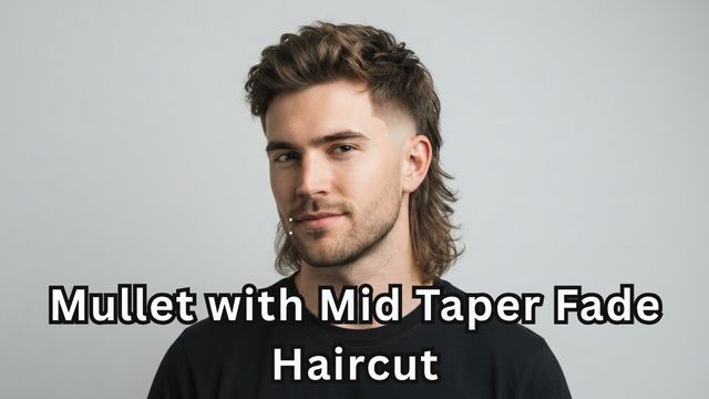 Mullet with Mid Taper Fade Haircut