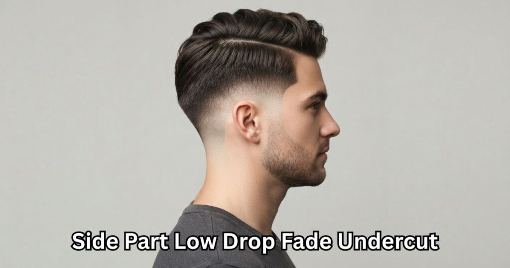 Side Part Low Drop Fade Undercut
