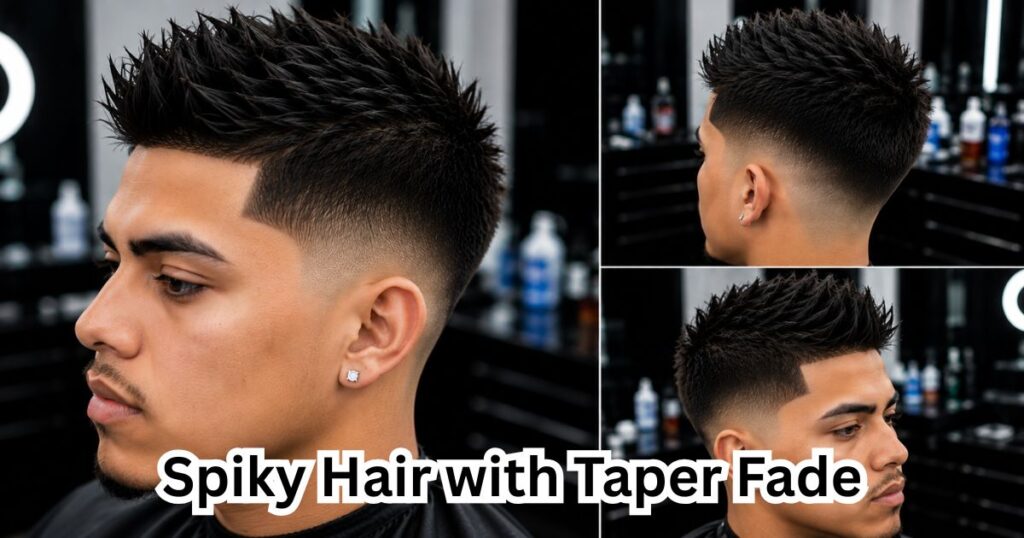 Spiky Hair with Taper Fade