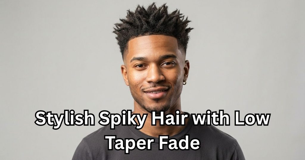 Stylish Spiky Hair with Low Taper Fade