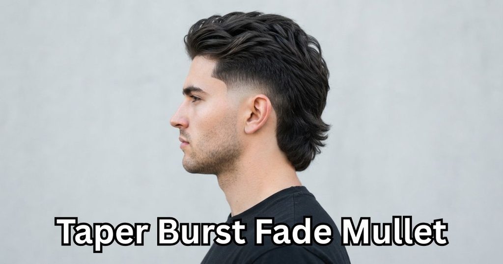 Taper Burst Fade Mullet