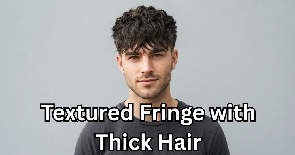 Textured Fringe with Thick Hair