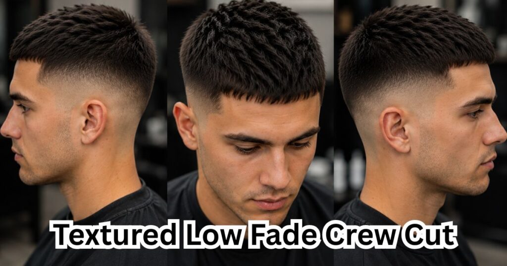 Textured Low Fade Crew Cut