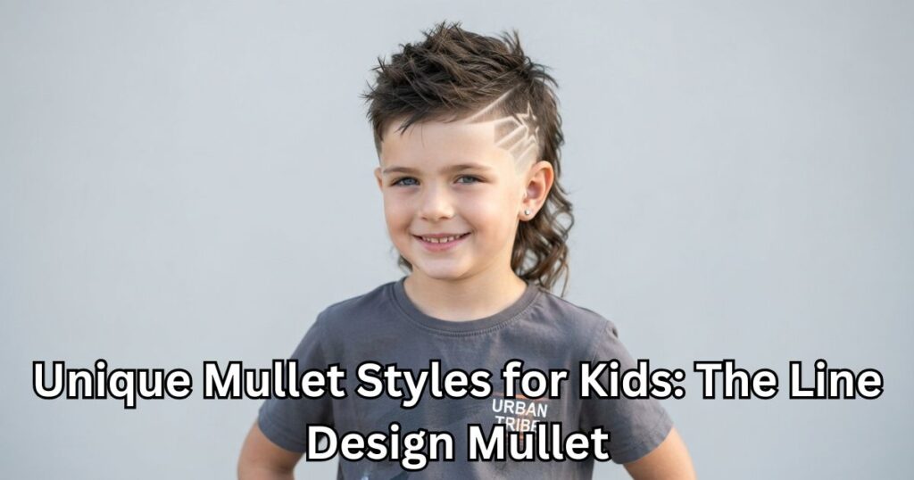 Unique Mullet Styles for Kids: The Line Design Mullet