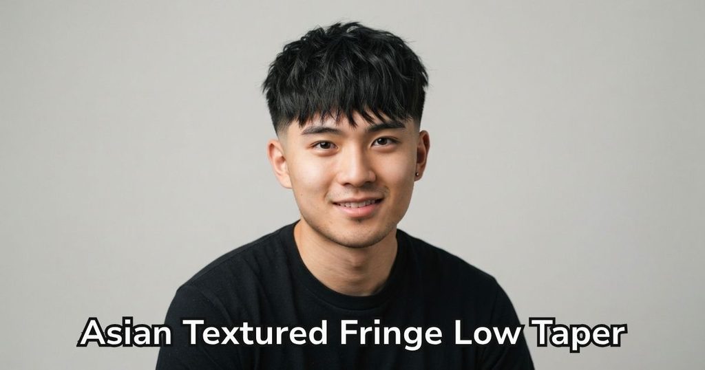 Asian Textured Fringe Low Taper